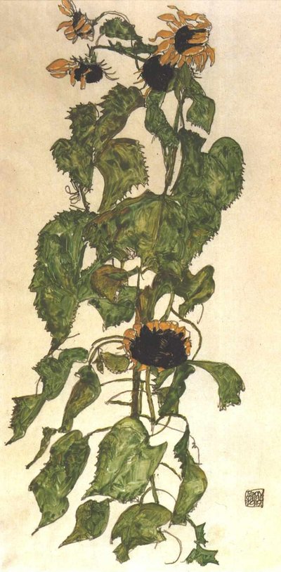 Sunflowers by Egon Schiele